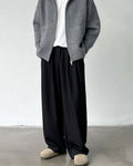 Pantaloni Larghi da uomo con Doppie Pinces in Lino e Lana | Rowan