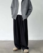 Pantaloni Larghi da uomo con Doppie Pinces in Lino e Lana | Rowan