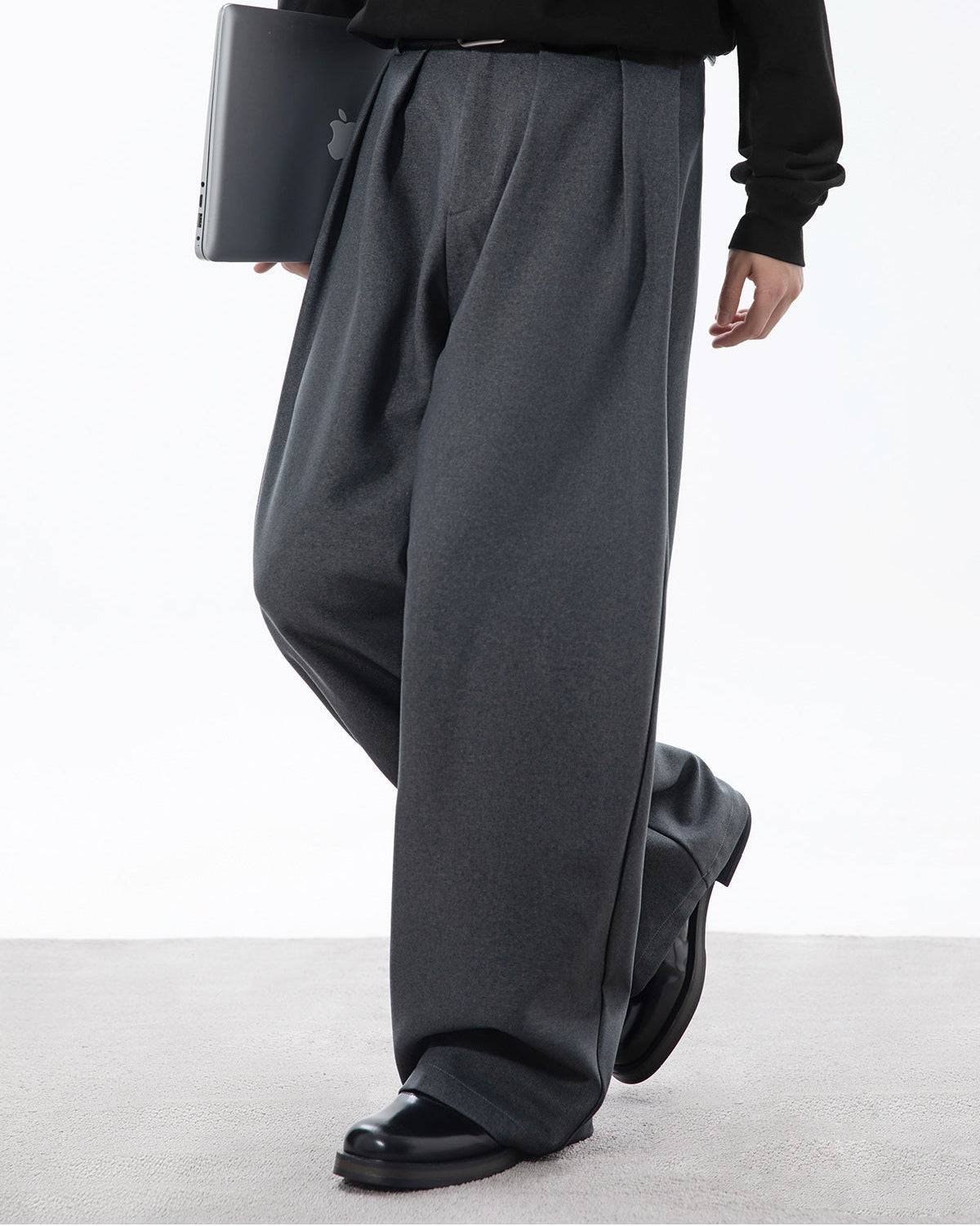 Pantaloni Larghi da uomo con Pinces in Cotone | Rowan, immagine 2