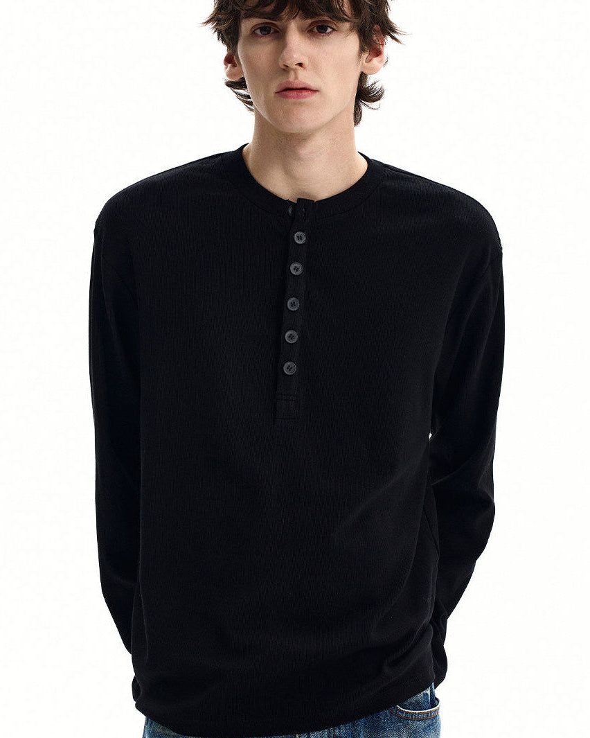 Maglia Serafino da uomo a Nido d'Ape in Cotone | Rowan, immagine 3