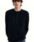 Maglia Serafino da uomo a Nido d'Ape in Cotone | Rowan, immagine 3