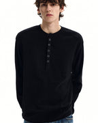 Maglia Serafino da uomo a Nido d'Ape in Cotone | Rowan, immagine 3