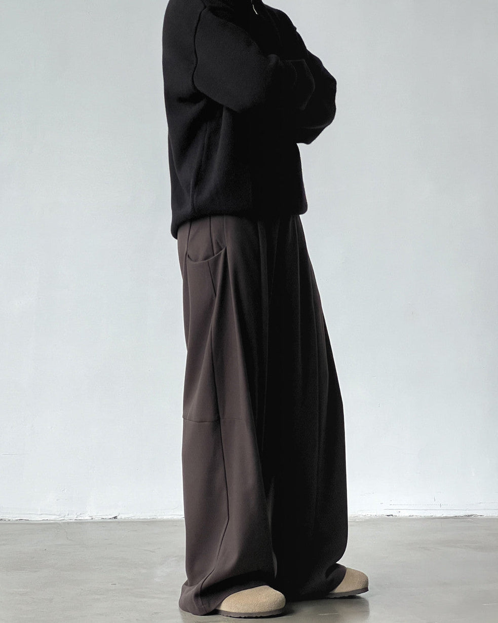 Pantaloni Larghi da uomo con Pinces in Misto Lana | Rowan, immagine 6