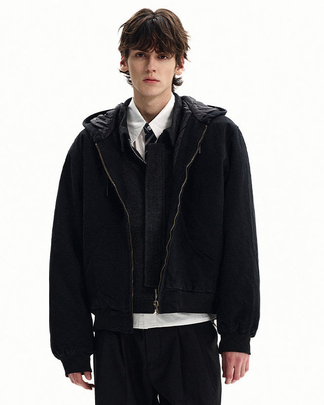 Giubbotto da uomo con Cappuccio e Zip in Cotone | Rowan