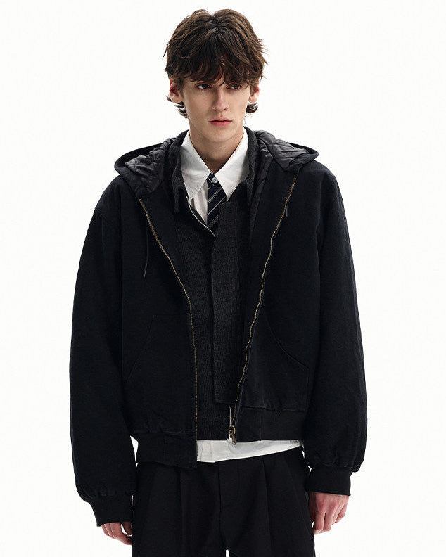 Giubbotto da uomo con Cappuccio e Zip in Cotone | Rowan, immagine 2