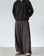 Pantaloni Larghi da uomo con Pinces in Misto Lana | Rowan, immagine 4