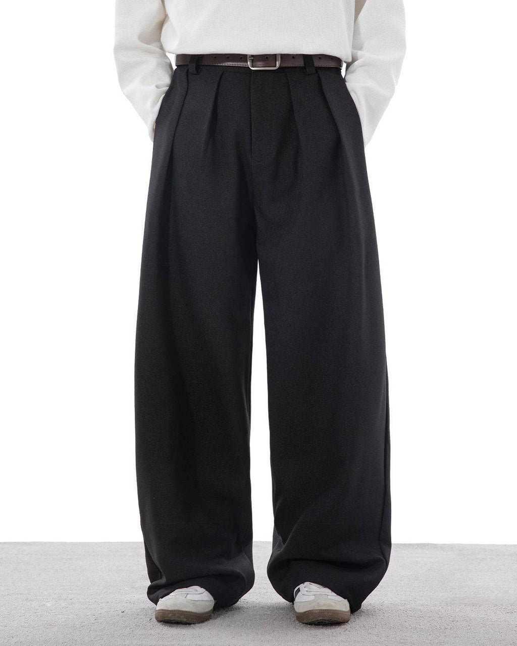 Pantaloni Larghi da uomo con Pinces in Cotone | Rowan, immagine 13