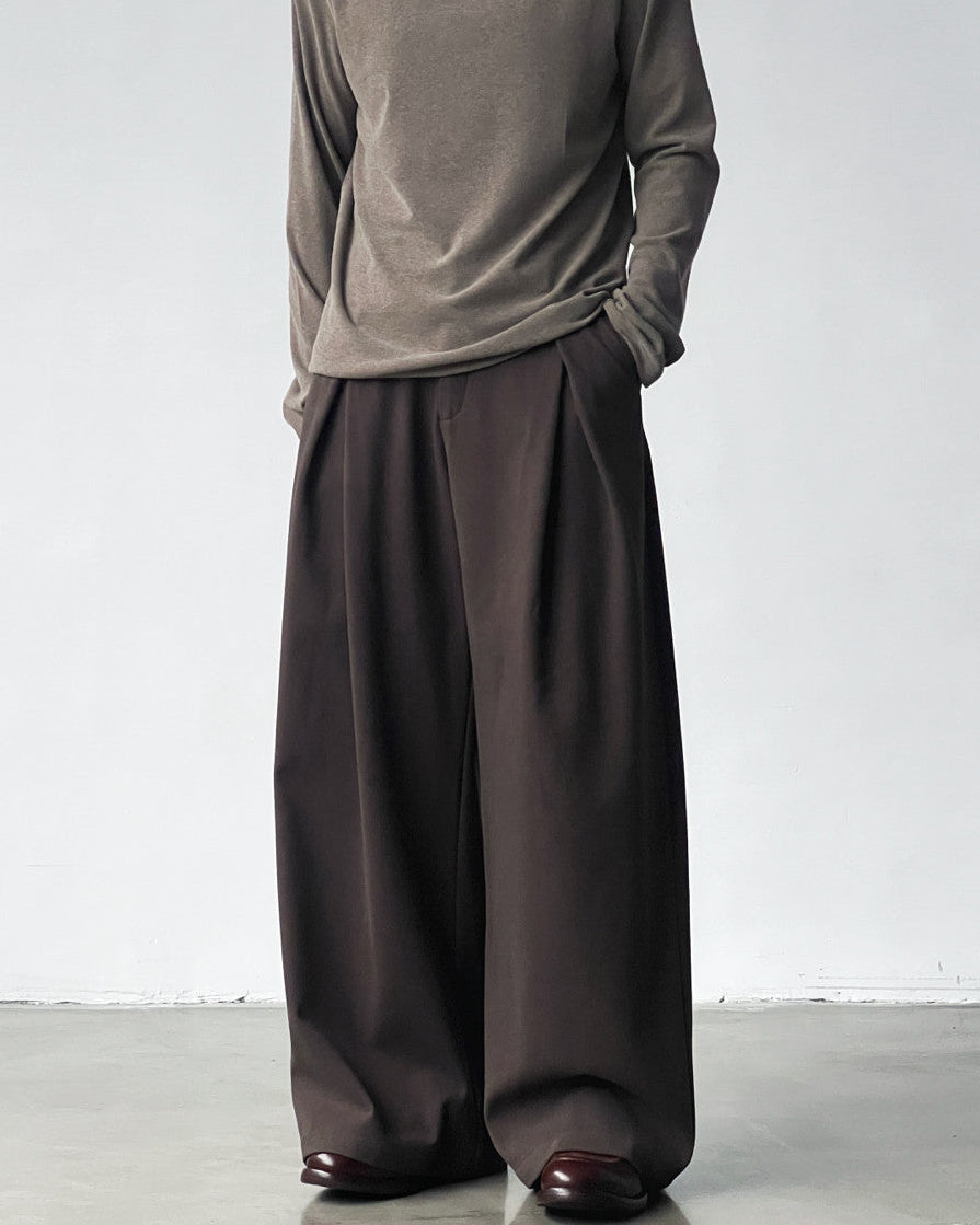 Pantaloni Larghi da uomo con Doppie Pinces in Misto Lana | Rowan, immagine 4