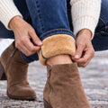 Fleece-Lined Straight Jeans