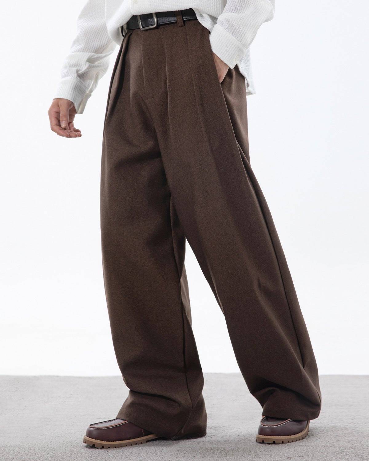 Pantaloni Larghi da uomo con Pinces in Cotone | Rowan, immagine 11