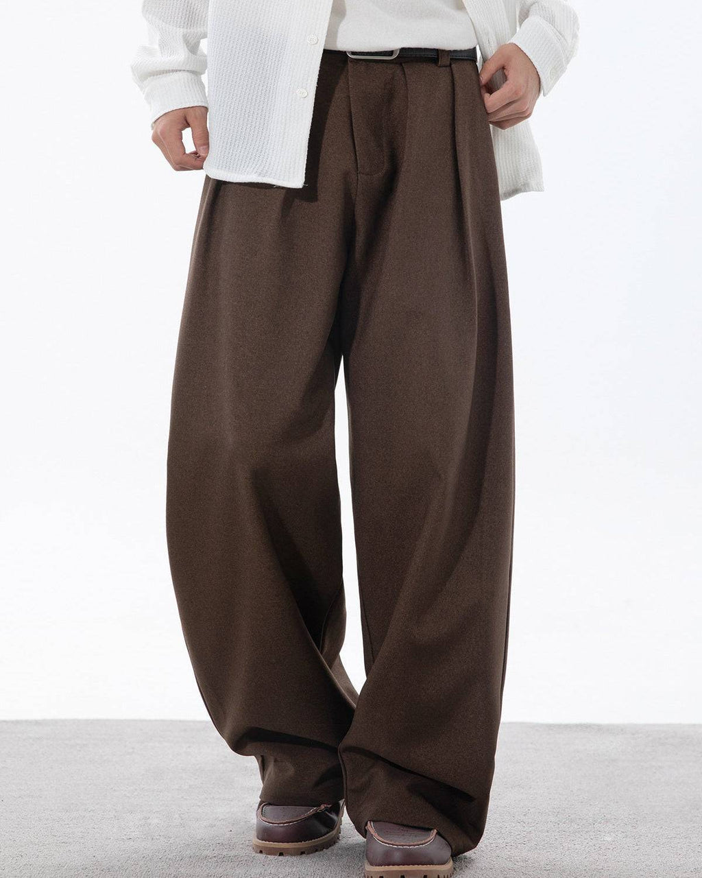 Pantaloni Larghi da uomo con Pinces in Cotone | Rowan, immagine 7