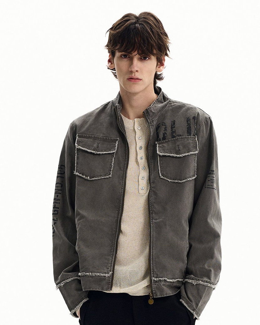 Field Jacket da uomo con Zip in Cotone Washed | Rowan, immagine 2
