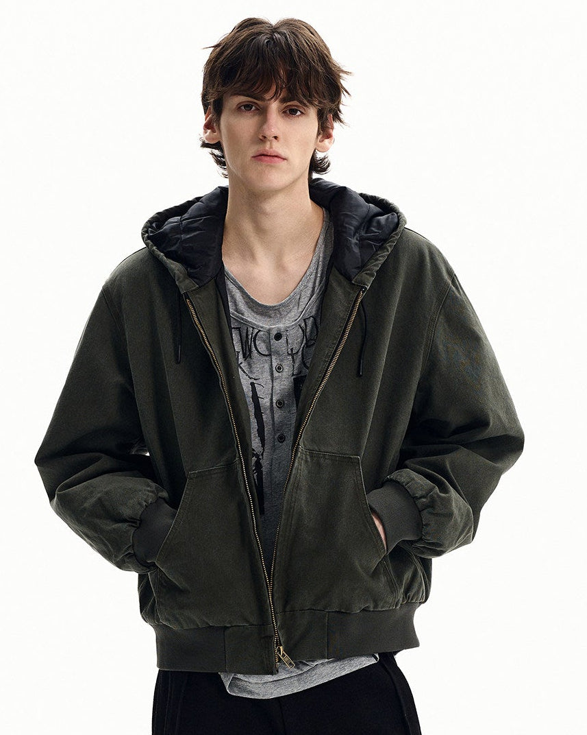 Giubbotto da uomo con Cappuccio e Zip in Cotone | Rowan, immagine 6