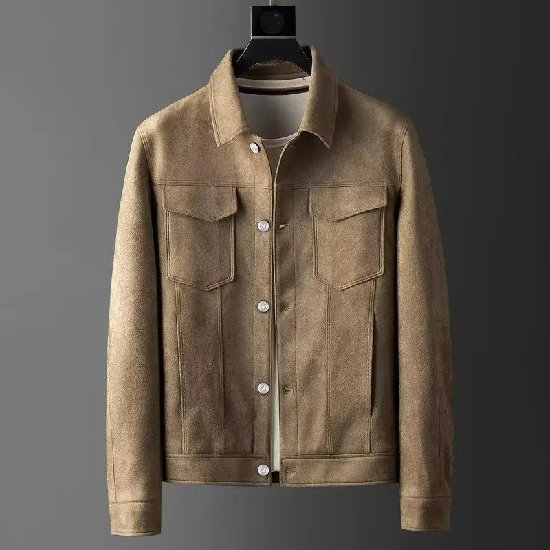 Suede-Look Harrington Jacket