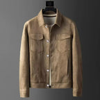 Suede-Look Harrington Jacket