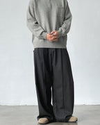 Pantaloni Larghi da uomo con Pinces in Misto Lana | Rowan, immagine 2