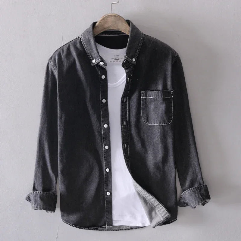 Washed Denim Overshirt – view 5