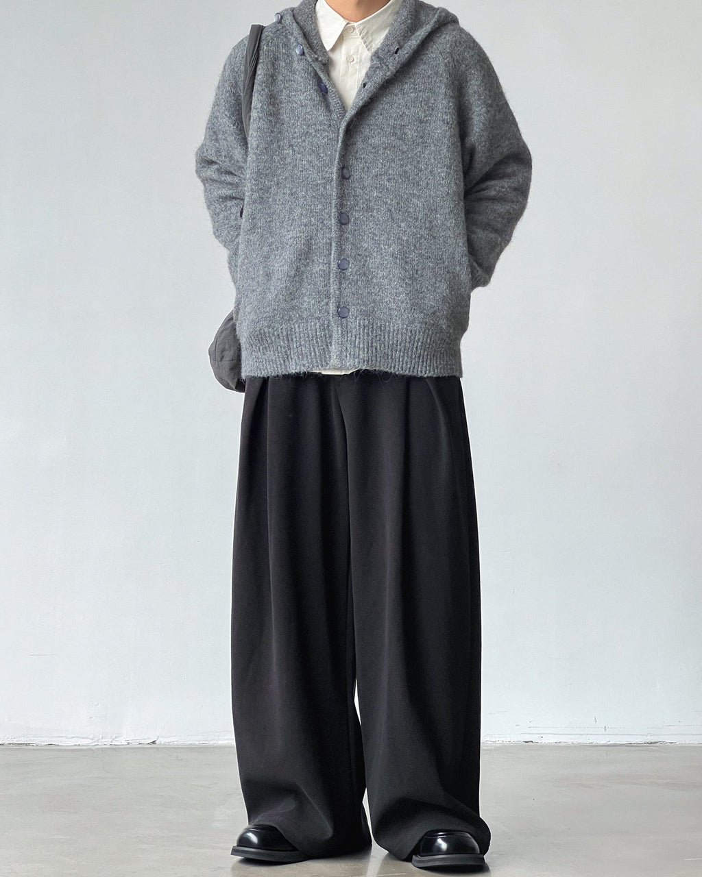 Pantaloni Larghi da uomo con Doppie Pinces in Misto Lana | Rowan, immagine 2