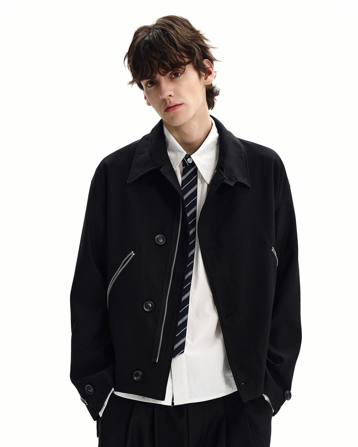 Giubbotto da uomo con Tasche Zip in Misto Lana | Rowan, immagine 3