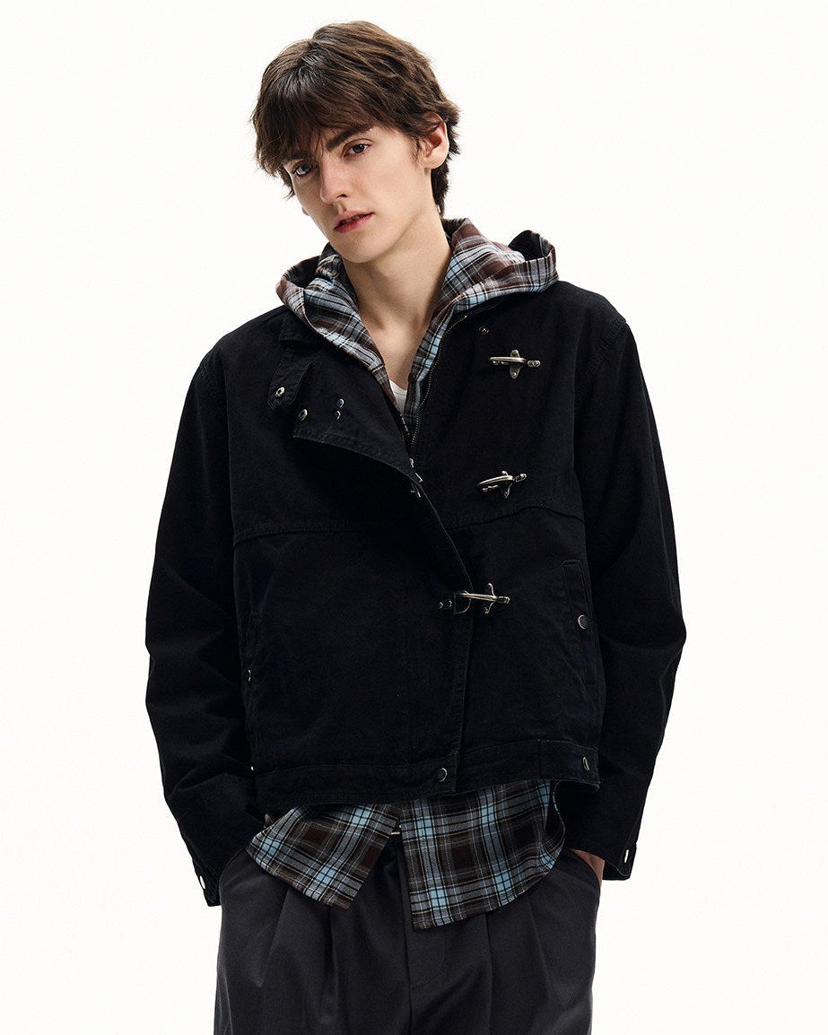 Giubbotto da uomo con Alamari in Cotone Washed | Rowan, immagine 3
