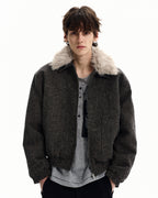 Giubbotto da uomo con Collo in Eco-Pelliccia | Rowan
