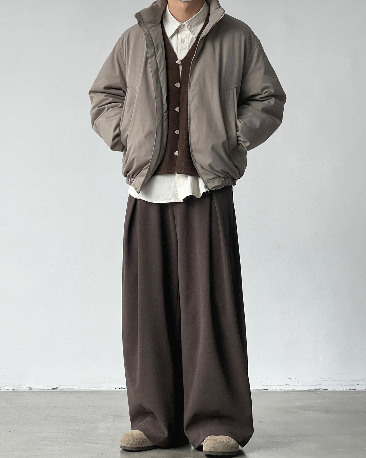 Pantaloni Larghi da uomo con Doppie Pinces in Misto Lana | Rowan, immagine 5