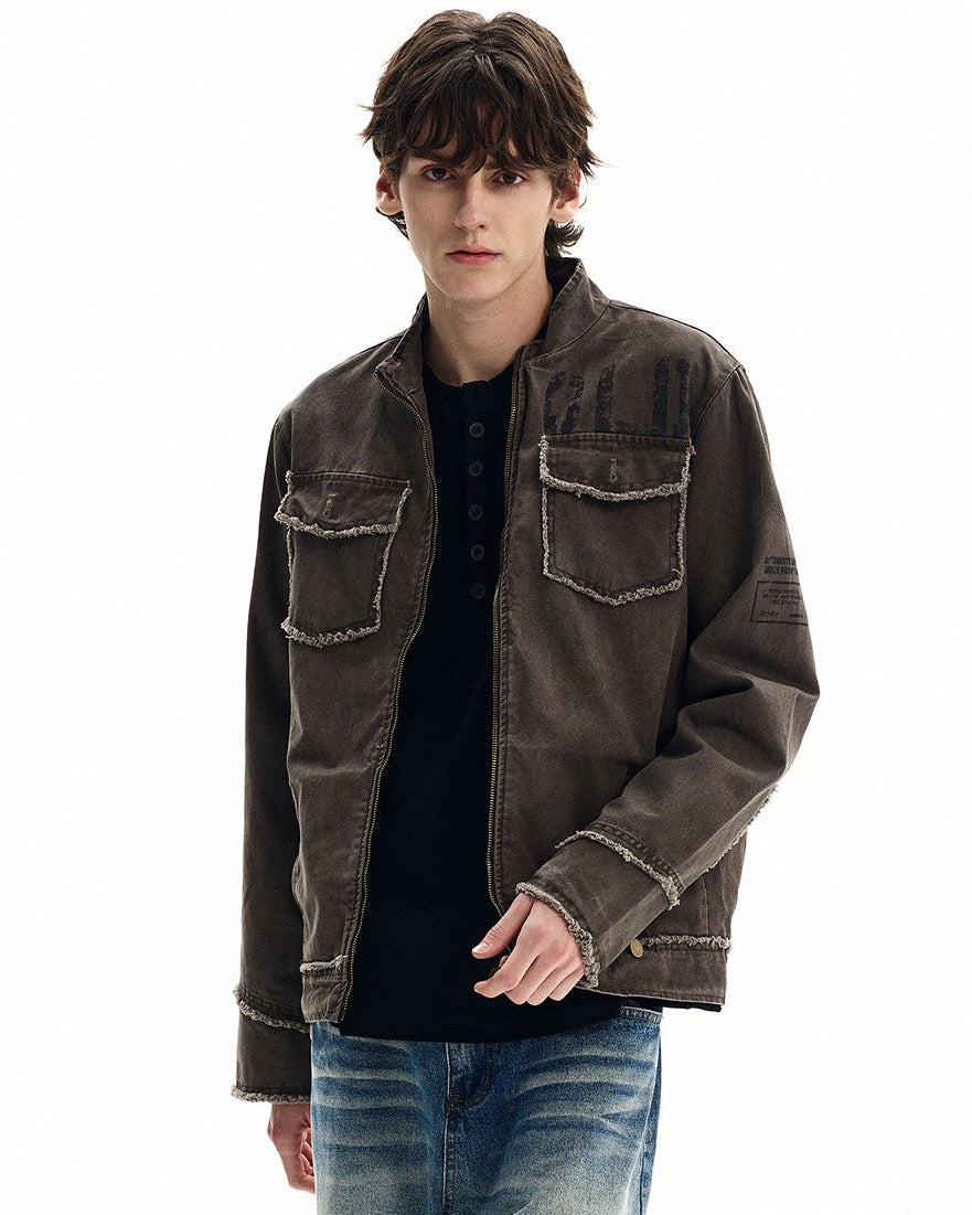 Field Jacket da uomo con Zip in Cotone Washed | Rowan, immagine 3