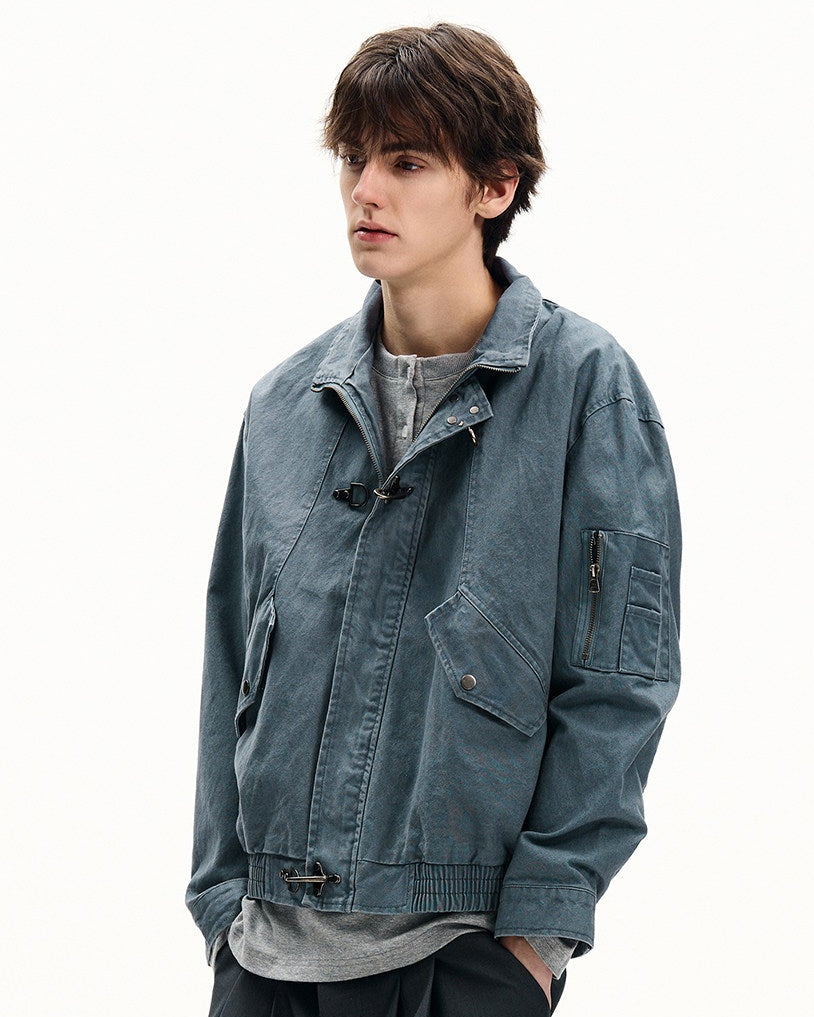 Giubbotto da uomo con Fibbie in Twill di Cotone | Rowan, immagine 3