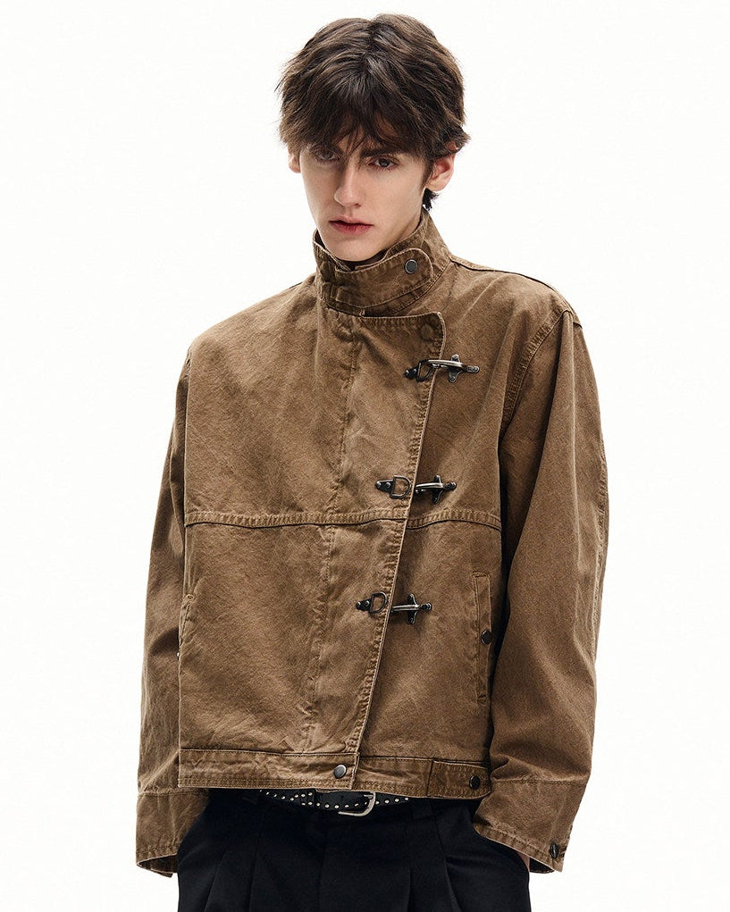 Giubbotto da uomo con Alamari in Cotone Washed | Rowan, immagine 6