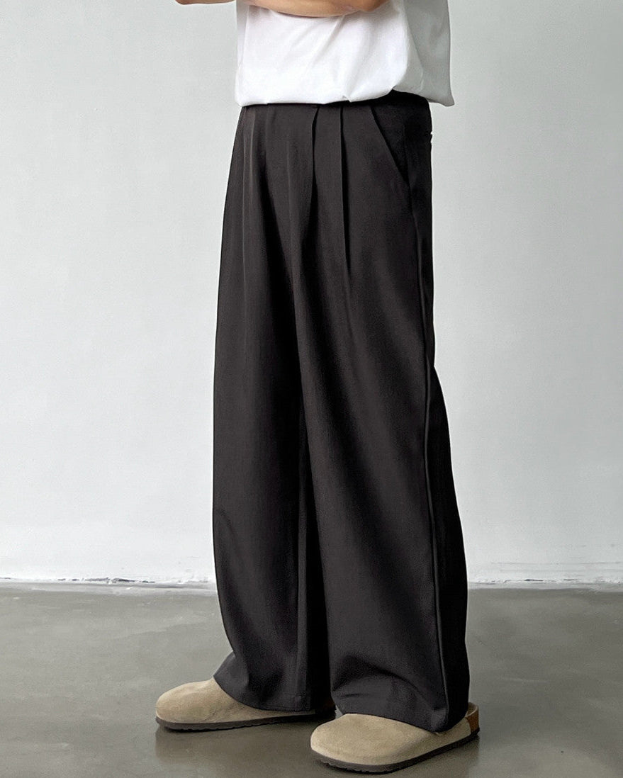 Pantaloni Larghi da uomo con Doppie Pinces in Lino e Lana | Rowan, immagine 6