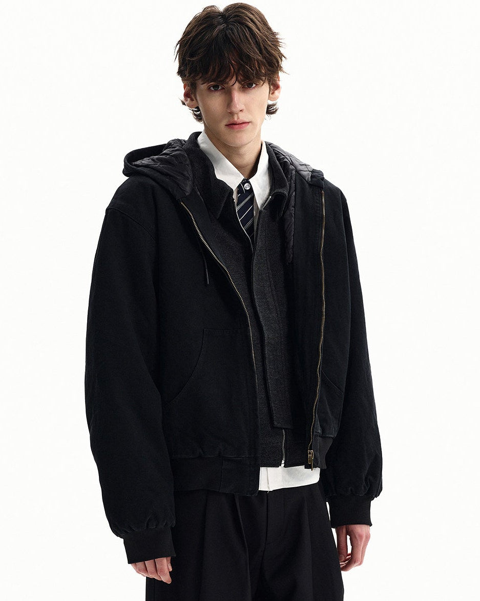 Giubbotto da uomo con Cappuccio e Zip in Cotone | Rowan, immagine 3