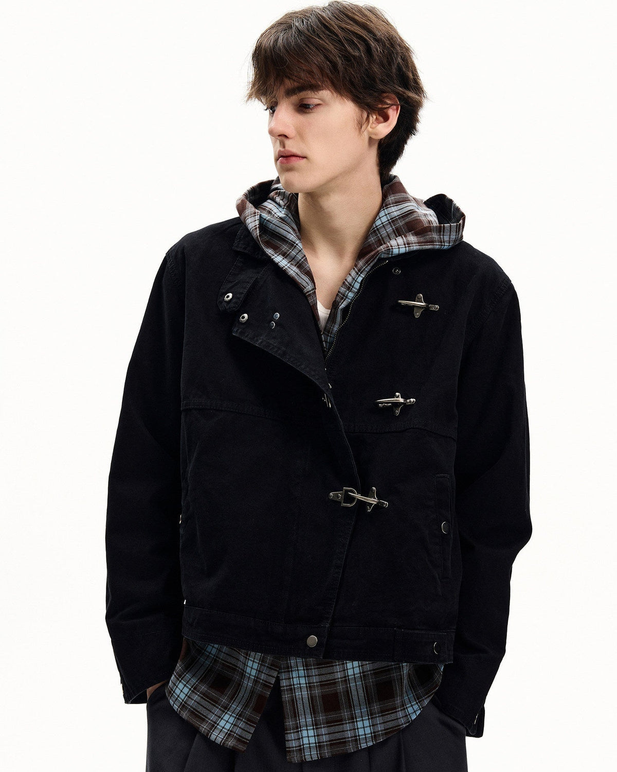 Giubbotto da uomo con Alamari in Cotone Washed | Rowan, immagine 2