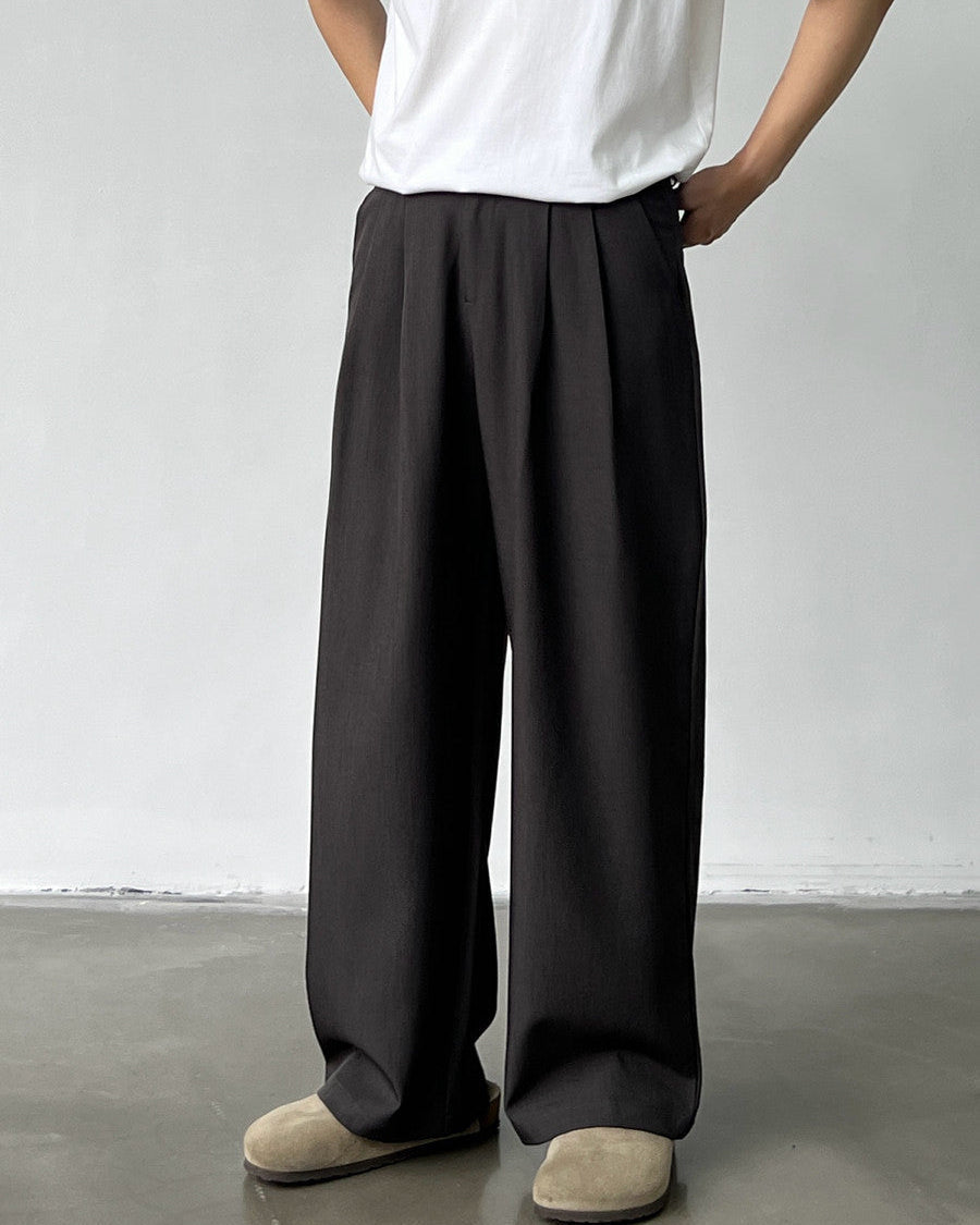 Pantaloni Larghi da uomo con Doppie Pinces in Lino e Lana | Rowan, immagine 4