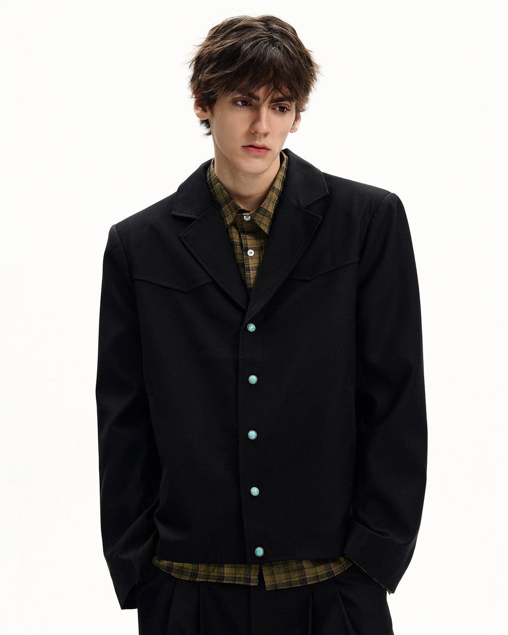 Giubbotto da uomo con Bottoni in Twill di Lana | Rowan, immagine 2