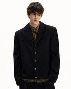 Giubbotto da uomo con Bottoni in Twill di Lana | Rowan, immagine 2
