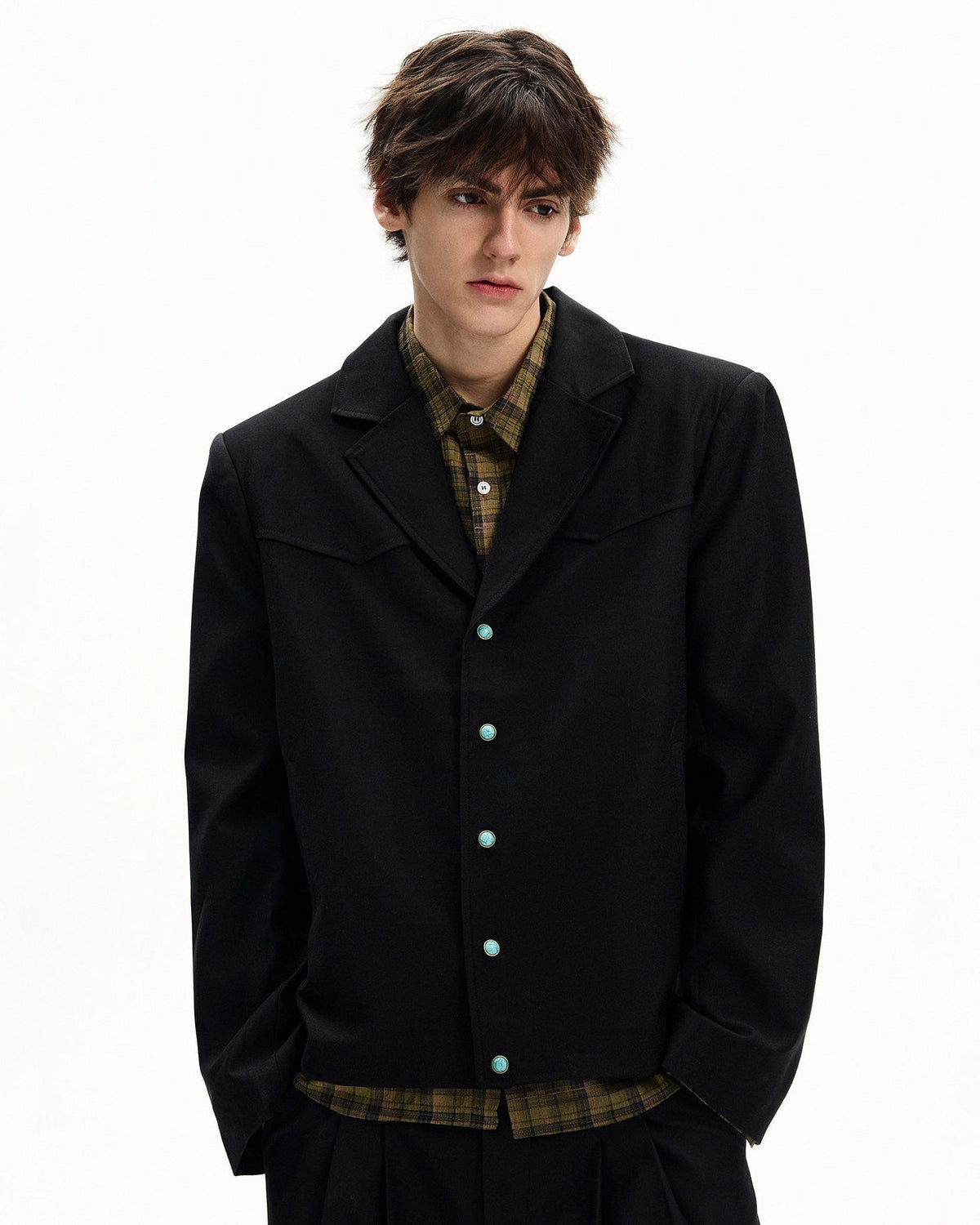 Giubbotto da uomo con Bottoni in Twill di Lana | Rowan, immagine 2