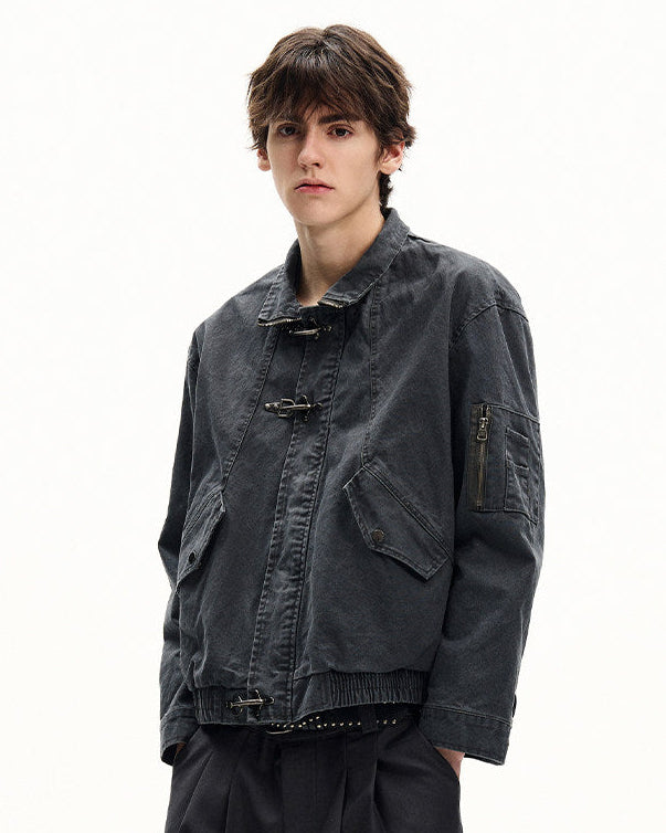 Giubbotto da uomo con Fibbie in Twill di Cotone | Rowan, immagine 6
