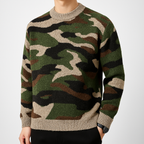 Maglia girocollo con motivo mimetico, vista 3
