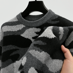 Maglia girocollo con motivo mimetico, vista 5