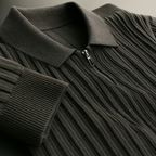 Maglia a coste con mezza zip, vista 6