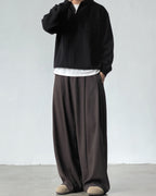 Pantaloni Larghi da uomo con Pinces in Misto Lana | Rowan, immagine 5