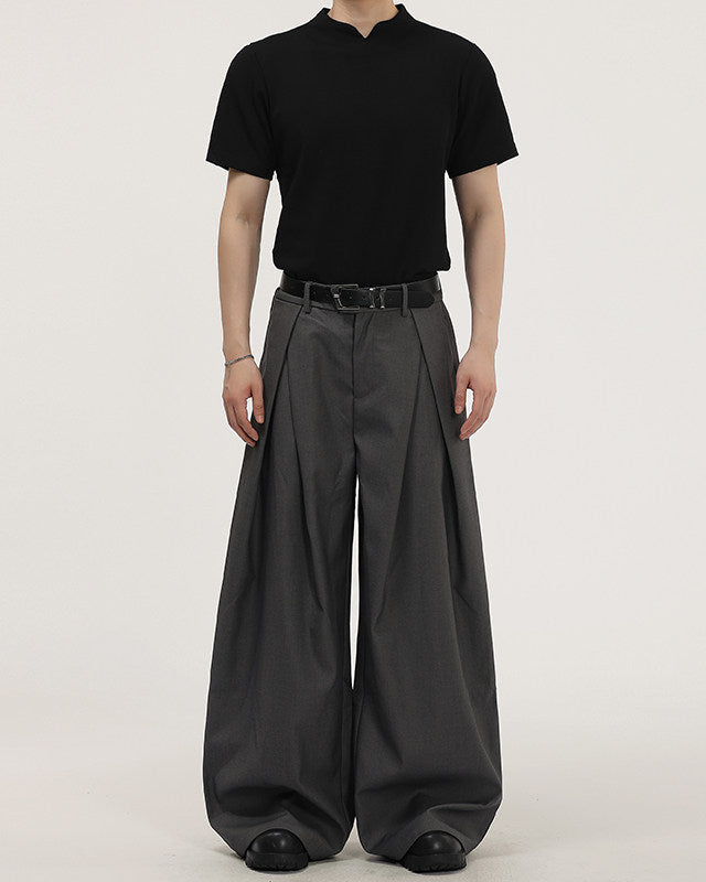 Pantaloni Larghi da uomo con Pinces in Viscosa | Rowan, immagine 3