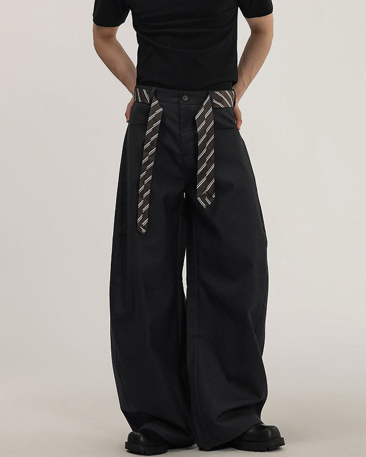 Pantaloni Larghi da uomo con Cintura in Tessuto | Rowan, immagine 8