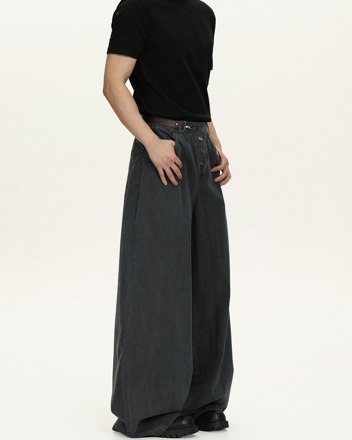 Jeans Larghi da uomo Washed in Cotone | Rowan, immagine 3
