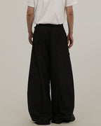 Pantaloni Larghi da uomo Sartoriali con Drappeggio | Rowan, immagine 3