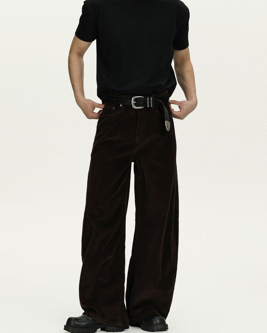 Pantaloni Larghi da uomo in Velluto a Coste | Rowan, immagine 2