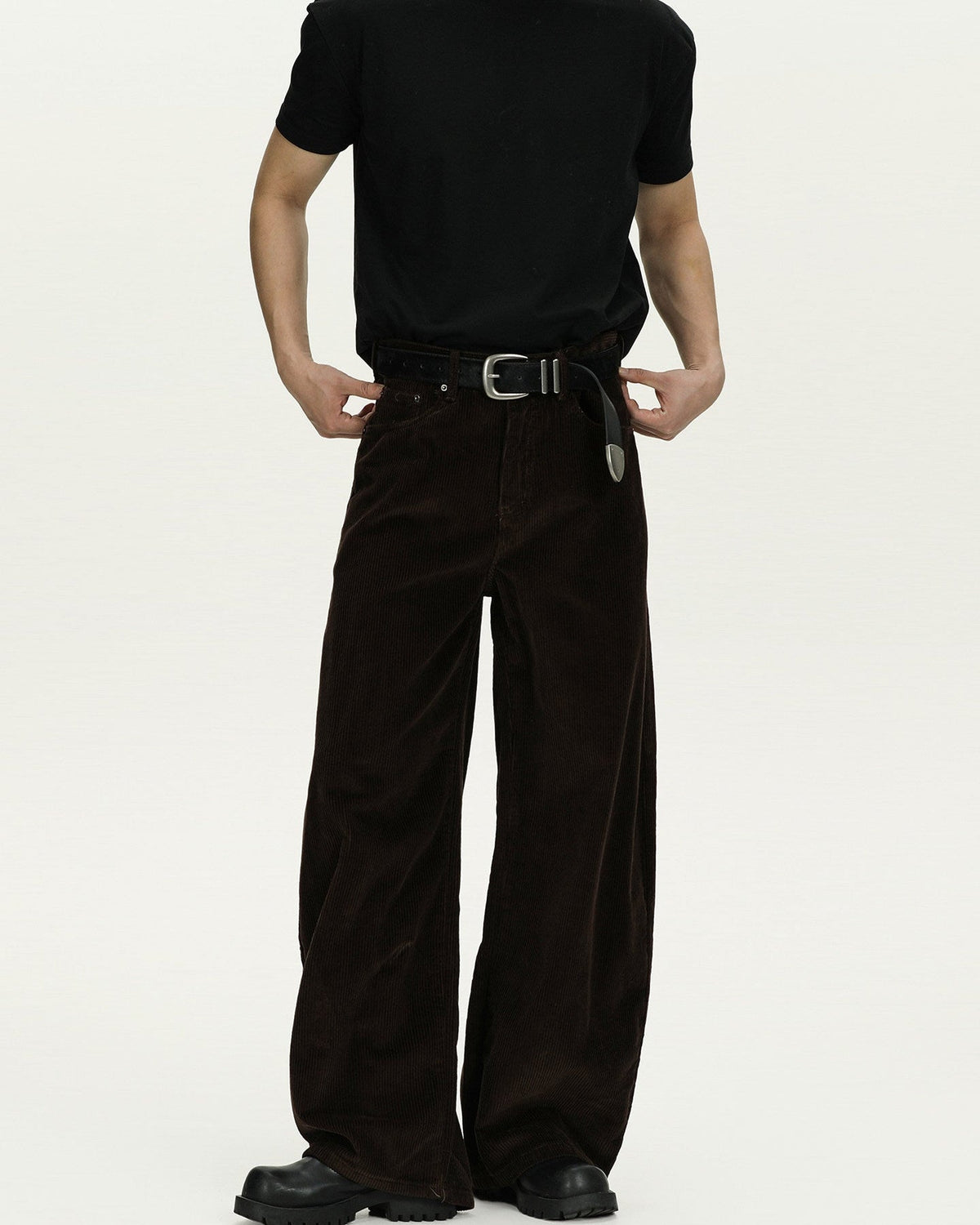 Pantaloni Larghi da uomo in Velluto a Coste | Rowan, immagine 2