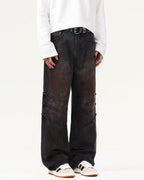 Jeans da uomo Dritti Effetto Consumato | Rowan, immagine 3