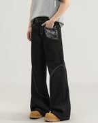 Jeans Larghi da uomo con Cuciture a Contrasto | Rowan, immagine 2