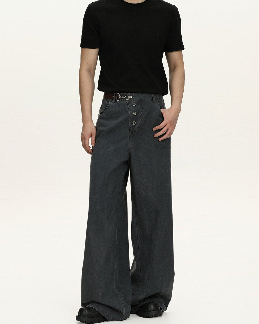 Jeans Larghi da uomo Washed in Cotone | Rowan
